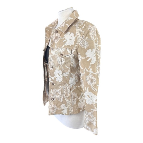 APANAGE Women's Long Sleeve Textured Floral Jacket Size 4 - Picture 3 of 14